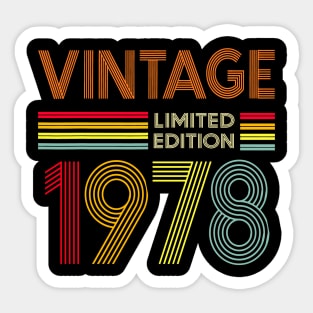 Vintage 1978 Limited Edition Sticker